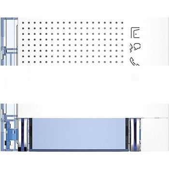 Лицевая панель звукового модуля + 2 кнопки вызова горизонтально allwhite