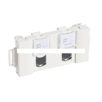 Mosaic Розетка RJ45 UTP кат.6 2 модуля CD