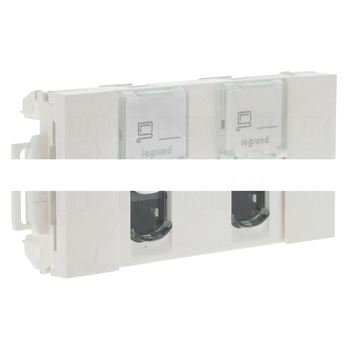 Mosaic Розетка RJ45x2 FTP кат.6 3 модуля CD