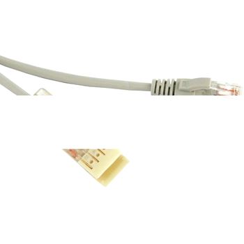 Патч-корд 110 тип-RJ45 2 пары Ethernet LSZH серый (2м)