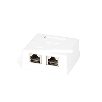 Розетка компьютерная RJ-45(8P8C) категория 5e экранированная двойная внешняя Dual IDC(110&Krone type)