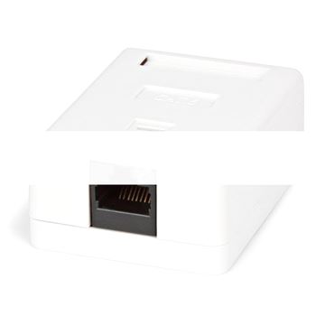 Розетка компьютерная RJ-45(8P8C) категория 6 одинарная внешняя Dual IDC(110&Krone type)