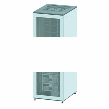 Шкаф напольный 24U 600х800мм две перфорированые двери крыша укомплектована вводом и заглушками