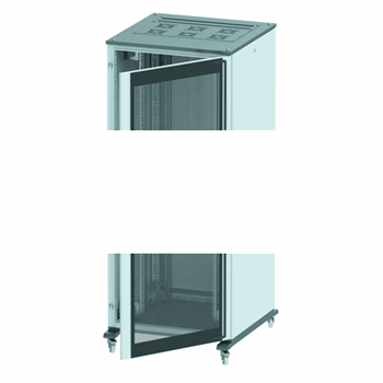 Шкаф напольный 42U 600х1000мм передняя дверь стекло/задняя глухая дверь крыша укомплектована вводом и заглушками
