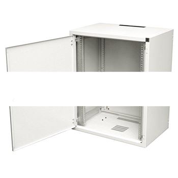 Шкаф настенный 19 дюймовый SJ2 10U 515x600х400 со стальной дверью серый (23445)