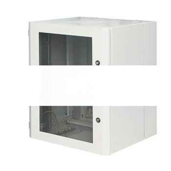 Шкаф настенный 19 дюймовый SW 18U 871x600х540 трехсекционный серый (собранный) (10891)