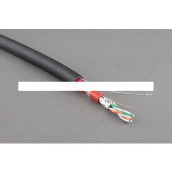 Витая пара экранированная S/FTP категория 7 4 пары 23AWG одножильный внешний PVC черный (500м)