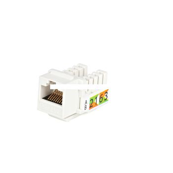 Вставка Keystone Jack RJ-45(8P8C) категория 5e Dual IDC(110&Krone type) белая
