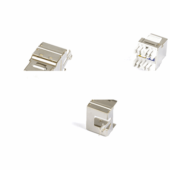 Вставка Keystone Jack RJ-458P8C категория 6 экранированная Krone type белая