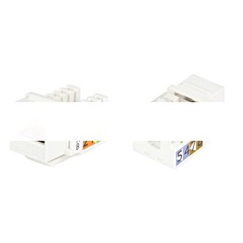 Вставка Keystone Jack RJ45(8P8C) категория 5e Dual IDC 25 шт белая + HT-318 инструмент для зачистки и разделки витой пары 11