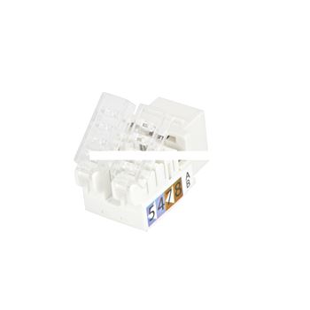 Вставка KJ2-8P8C-C5e-TLS-WH Keystone Jack RJ-45(8P8C) категория 5e Toolless белая