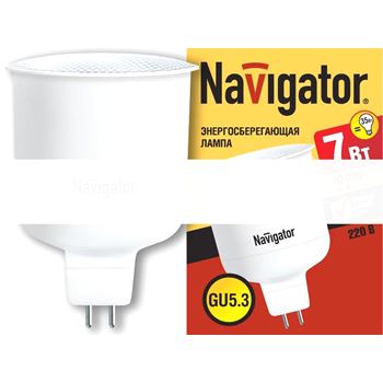 Лампа КЛЛ 7/830 GU5.3 D50х62 MR16 Navigator (94278 NCL-MR16)
