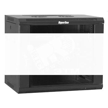 Шкаф TWM-1266-GR-RAL9004 635х600х600 12U 19 стеклянная дверь