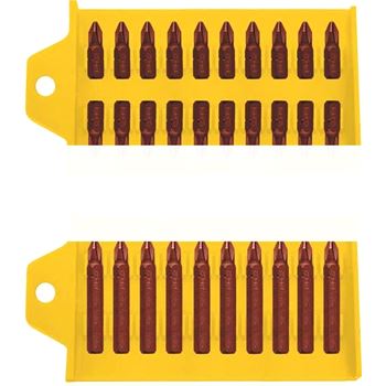 Биты односторонние 20шт., сталь S2, РZ 2 х 25 мм