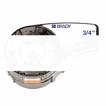 BRADY Лента 19.05mm/6.4m винил черный/ белый