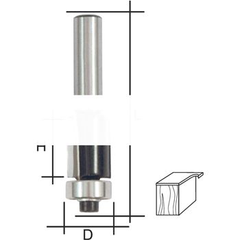 Фреза кромочная прямая, DxHxL = 16 х 25 х 68 мм