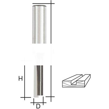 Фреза пазовая прямая с одним лезвием, DxHxL = 4 x 13 x 52 мм