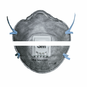 Полумаска модель 9922Р класс защиты FFP2 NR D, 12 ПДК. Клапан выдоха.
