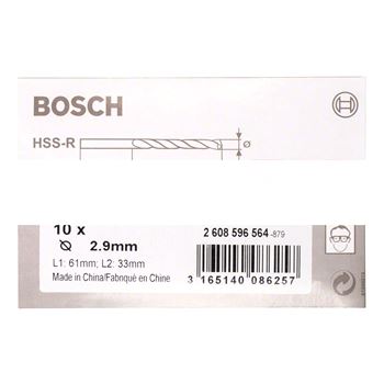 Сверло HSS-R по металлу 2.9x33 (10шт)