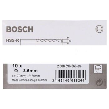 Сверло HSS-R по металлу 3.6x39 (10шт)