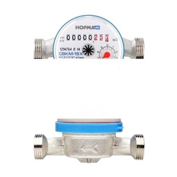 Счетчик холодной воды 1/2 со сгонами межповерочный интервал 6 лет 110 мм (СВКМ- 15Х)
