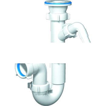Сифон для мойки АНИ 1 1/2 x 40 прямоточный c отводом для стиральной машины (D1000)