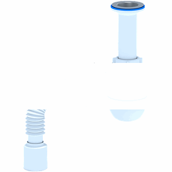 Сифон для мойки АНИ Грот 1 1/2 x 40 с гибкой трубой 40х50 (A0610)