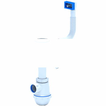 Сифон для мойки АНИ Грот 1 1/2 x 40 с отводом для стиральной машины и переливом (A1040)