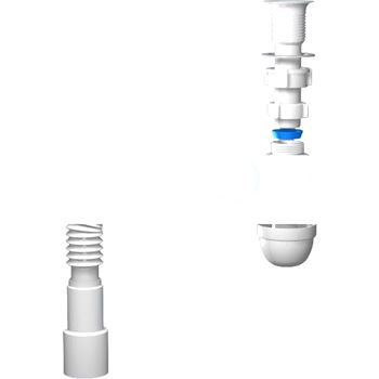 Сифон для мойки АНИ Варяг пластмассовый выпуск с гибкой трубой 40х40/50 (C5015)