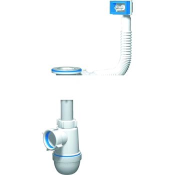 Сифон для умывальника АНИ 1 1/2 x 40 с переливом (C0140)