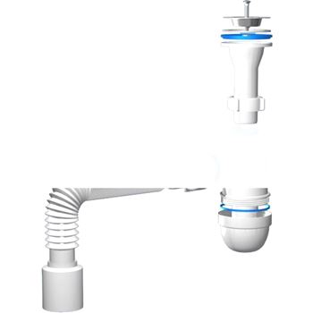 Сифон для умывальника АНИ 1 1/4 x 40 с гибкой трубой 40х40/50 (C2010)