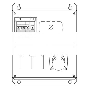 Бокс M16/1 CTFL с розетками и фланцами в сборе металл IP44 (M16/1 CTFL)