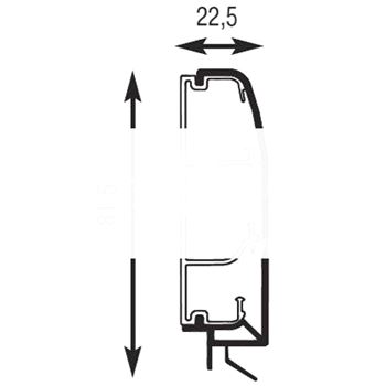 Кабель-канал 81.5x22.5 T черный IN-Liner (09699)
