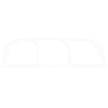 Кабель-канал 90x25 плинтусный треxсекционный с крышкой IN-Liner FRONT