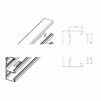 Кабель-канал белый INSTAL 170-2-45 L=3000