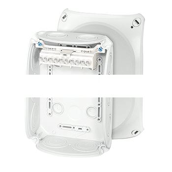 Коробка клеммная 5-пол. до 10 кв.мм 180х130х77 IP66 серая с мембранами (DK 1006 GZ)