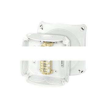 Коробка клеммная 5-пол. до 4 кв.мм Al/Cu 130х130х77 IP66 серая мембранная (DK 0604 A)