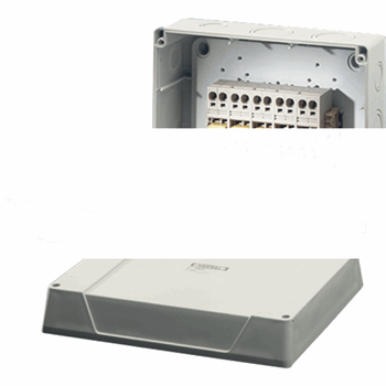 Коробка клеммная 5 положений до 16мм2 210х260х116 IP55/IP65 серая (KC 9355)
