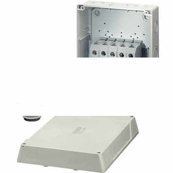 Коробка клеммная 5 положений до 16мм2 Al/Cu K 9351 3 сальника ESM 40 260х210х117 серый (K 9351)