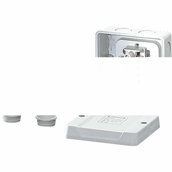 Коробка клеммная 5 положений до 2.5мм2 88х88х53 IP55/IP65 серая (D 9025)