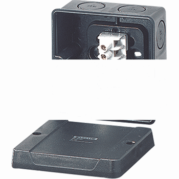 Коробка клеммная 5 положений до 4мм2 98х98х61 IP66 черная стойкая к УФ (KF 5045)