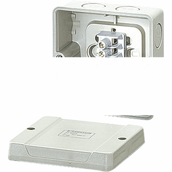 Коробка клеммная 5 положений до 4мм2 98х98х61 IP66 серая стойкая к УФ (KF 9045)
