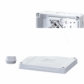 Коробка клеммная 5 положений до 6/10мм2 119х139х70 IP55/IP65 серая (K 9065)