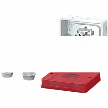 Коробка клеммная до 4мм2 красная крышка 98х98х61 IP55/IP65 (D 9245)