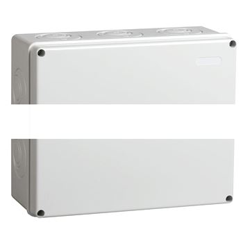 Коробка КМ41271 распаячная для открытой проводки 240х195х90мм IP44 (RAL7035 кабельные вводы 5 шт)
