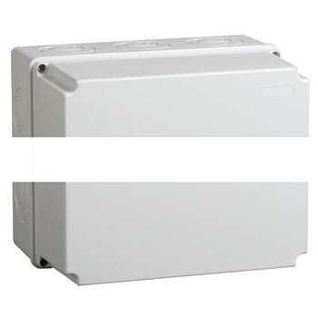 Коробка КМ41274 распаячная для открытой проводки 240х195х165мм IP55 (RAL7035 кабельные вводы 5 шт)