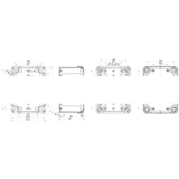 Коробка пластиковая 164х121х87 с ABS серая RAL7035