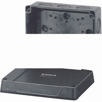 Коробка распределительная пустая 125х167х82 IP66 черная стойкая к УФ (KF 5100)