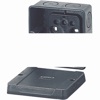 Коробка распределительная пустая 98х98х61 IP67 черная стойкая к УФ (KD 5040)