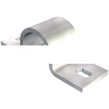 Крепежная скоба металл. двухлапковая 63mm